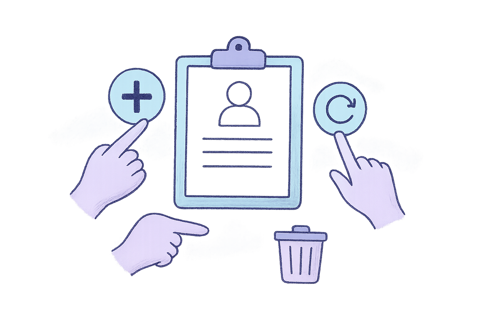 Add, update, and delete patient records